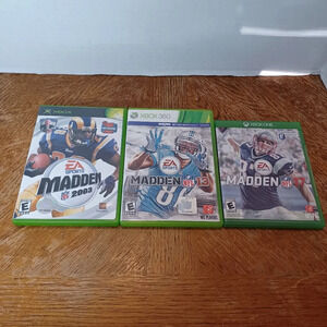 Madden Xbox Game Lot mixed consoles - madden 2003 for XBOX- madden 13 for XBOX